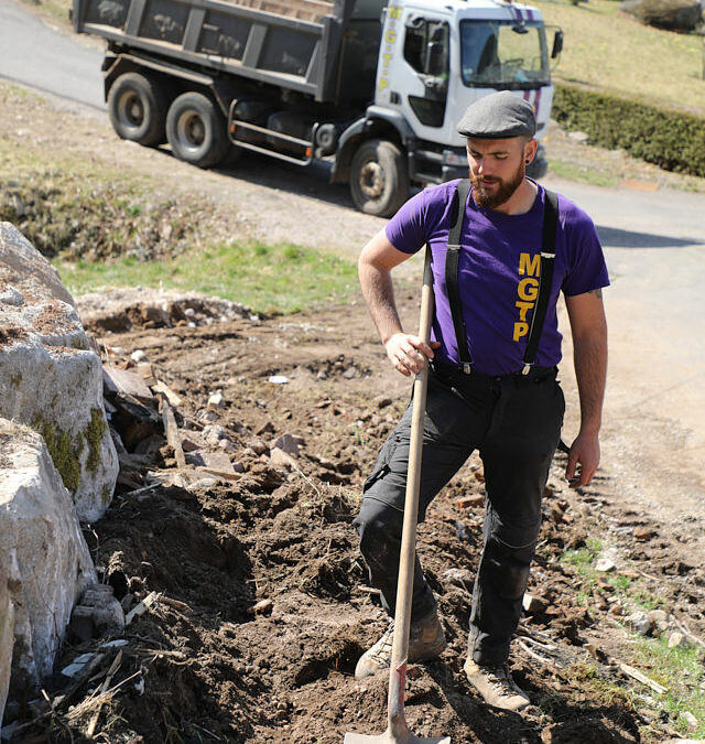 Travaux de terrassement à Saulxures-sur-Moselotte